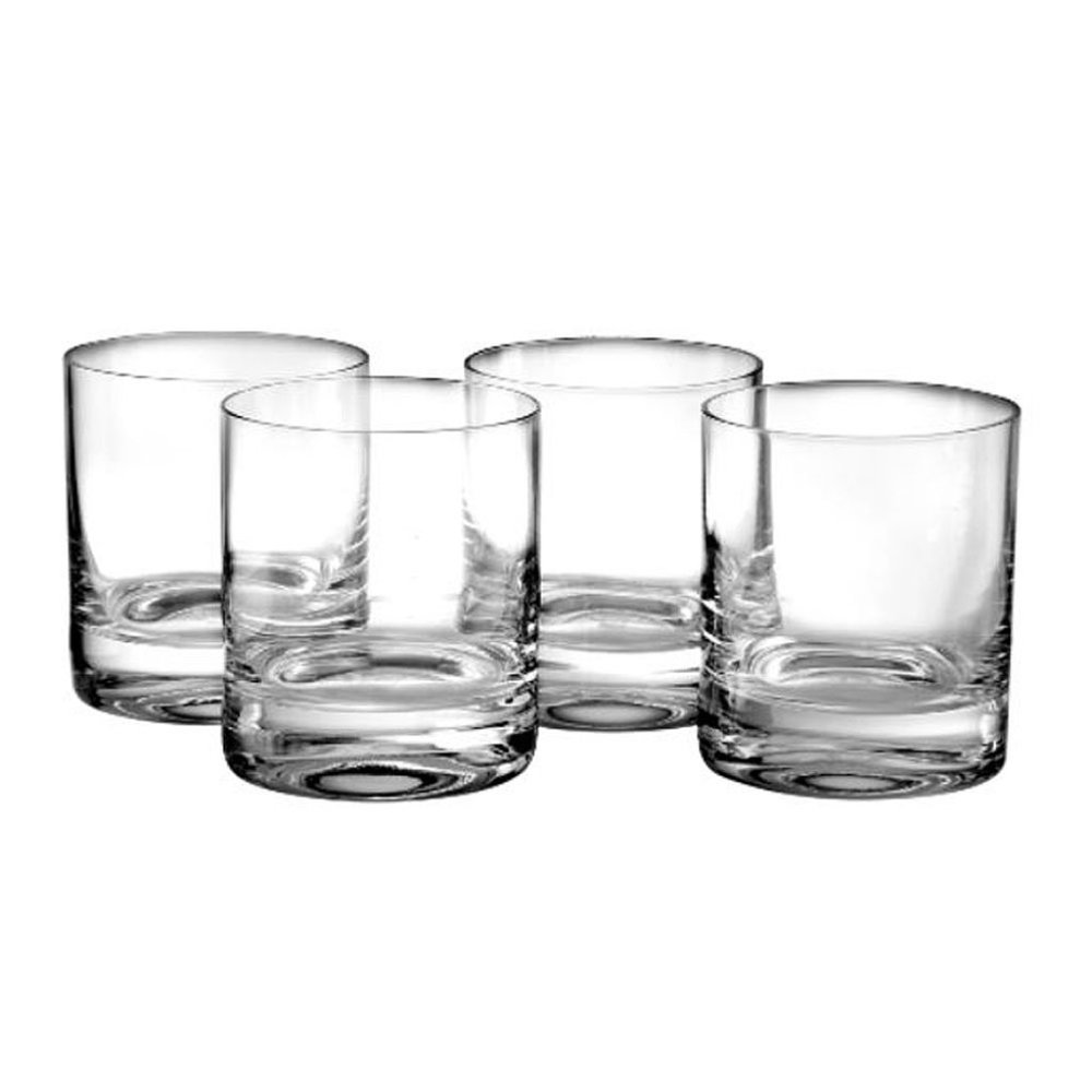 Set of 4 - Double Old Fashioned Barware Glasses  (NEW IN BOX) High End Bar Glass